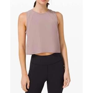 Lululemon Sculpt Tank Cropped  Violet Verbena Size 4/6 ?Spring Active Mesh
